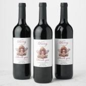 Betoverde fee met paddenstoelen Meisje Baby shower Wijn Etiket (Flessen)