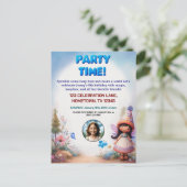 Betoverde Fee Verjaardagsfeest Foto Uitnodiging (Staand voorkant)