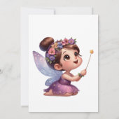 Betoverde Feeën Bloemige Verjaardagsuitnodigingen Kaart (Achterkant)