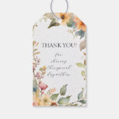 Betoverde Feeën Herfst Bloemen Meisje Baby Shower Cadeaulabel (Achterkant)