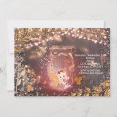 Betoverde feeën pot glitters feestelijke herfstbla kaart (Achterkant)