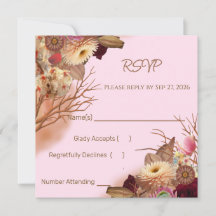 Betoverde Feeërie Boho Wilde Bloem Bruiloft RSVP