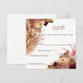 Betoverde Feeërie Boho Wilde Bloem Bruiloft RSVP (Voorkant / Achterkant)