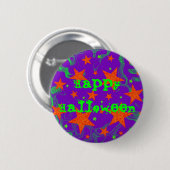Betoverde 'Fijne Halloween' knopspeldje Ronde Button 5,7 Cm (Voorkant /achterkant)