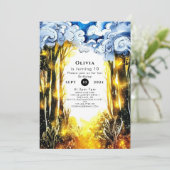 Betoverde Firefly Woodland verjaardag Kaart (Staand voorkant)