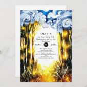 Betoverde Firefly Woodland verjaardag Kaart (Voorkant / Achterkant)