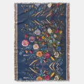 Betoverde Flora Geborduurde Wildflower Meadow Deken (Voorkant Verticaal)