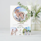 Betoverde Floral Elegance bruiloft Bedankkaart (Staand voorkant)