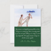 Betoverde Floral Elegance bruiloft Bedankkaart (Achterkant)