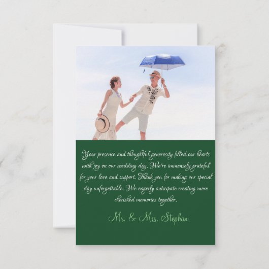 Betoverde Floral Elegance bruiloft Bedankkaart (Achterkant)