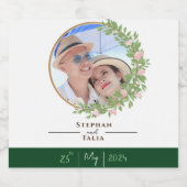 Betoverde Floral Elegance bruiloft Bier Etiket (Enkel label)