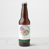 Betoverde Floral Elegance bruiloft Bier Etiket (Voorkant)