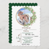 Betoverde Floral Elegance bruiloft Kaart (Voorkant / Achterkant)