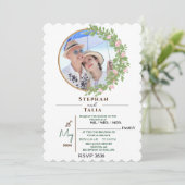 Betoverde Floral Elegance bruiloft Kaart (Staand voorkant)