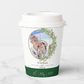 Betoverde Floral Elegance bruiloft Papieren Bekers (Achterkant)