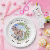 Betoverde Floral Elegance bruiloft Papieren Bordje (Feest)