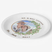 Betoverde Floral Elegance bruiloft Papieren Bordje (Gekanteld)