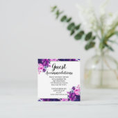 Betoverde Floral Violet gastenverblijven Informatiekaartje (Staand voorkant)