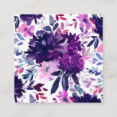 Betoverde Floral Violet gastenverblijven Informatiekaartje (Achterkant)