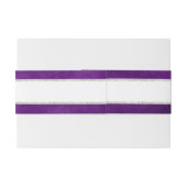 Betoverde Floral Violet Paarse Zilveren Bruiloft Uitnodigingen Wikkel (Achterkant Voorbeeld)