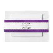 Betoverde Floral Violet Paarse Zilveren Bruiloft Uitnodigingen Wikkel (Voorkant Voorbeeld)