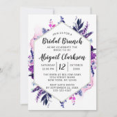 Betoverde Floral Waterverf Bridal Brunch Shower Kaart (Voorkant)