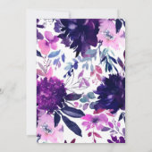 Betoverde Floral Waterverf Bridal Brunch Shower Kaart (Achterkant)