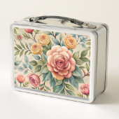 Betoverde Florals Metalen Lunchbox (Achterkant)