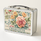 Betoverde Florals Metalen Lunchbox (Voorkant)