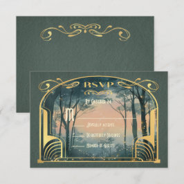 Betoverde Forest Art Nouveau RSVP Kaart