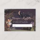 Betoverde Forest Fairy Luier Raffle Ticket Informatiekaartje (Voorkant)