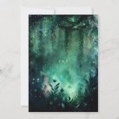 Betoverde Forest Faux Gold Lijst Elegante bruiloft Kaart (Achterkant)