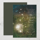 Betoverde Forest Mason Jar Firefly Prom uitnodigin Kaart (Voorkant / Achterkant)