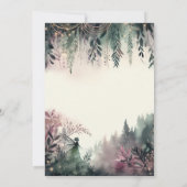 Betoverde Forest Mauve Fairy Bruiloft Save the Dat Kaart (Achterkant)