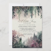 Betoverde Forest Mountains Fairy Girl Baby shower Kaart (Voorkant)