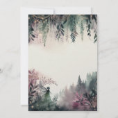 Betoverde Forest Mountains Fairy Girl Baby shower Kaart (Achterkant)