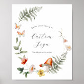 Betoverde Forest Mushroom Custom Sign Poster (Voorkant)