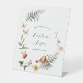 Betoverde Forest Mushroom Custom Sign Reclamebord Met Voetstuk (Voorkant)