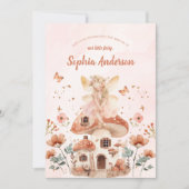 Betoverde Forest Mushroom Meisje's Baby shower Kaart (Voorkant)