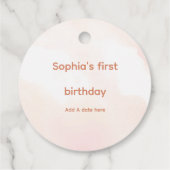 Betoverde Forest Mushroom Meisje's Eerste Verjaard Bedankjes Labels (Achterkant)