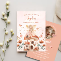 Betoverde Forest Mushroom Meisje's Eerste Verjaard