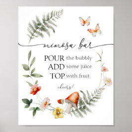 Betoverde Forest Mushroom Mimosa Bar Poster