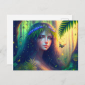 Betoverde Forest Nymph digitale kunst Briefkaart (Voorkant / Achterkant)