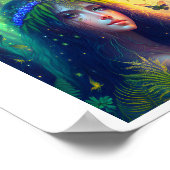 Betoverde Forest Nymph digitale kunst Poster (Hoek)