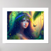 Betoverde Forest Nymph digitale kunst Poster (Voorkant)
