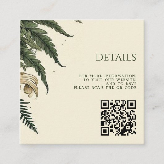  betoverde Forest QR-code Informatiekaartje (Voorkant)