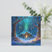 Betoverde Forest Solstice Viering Feestdagenkaart (Staand voorkant)