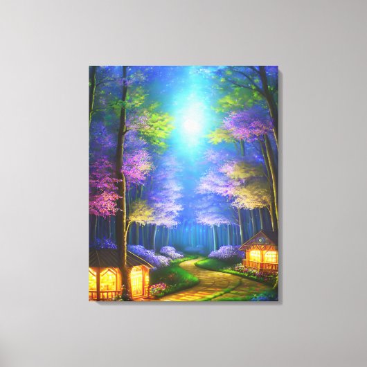 Betoverde Forest Stretched Canvas Print (Voorkant)