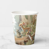 Betoverde Forest Wrap-Around Kunstwerk Baby shower Papieren Bekers (Achterkant)