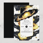 Betoverde Galaxy Space Verjaardag Kaart (Voorkant / Achterkant)